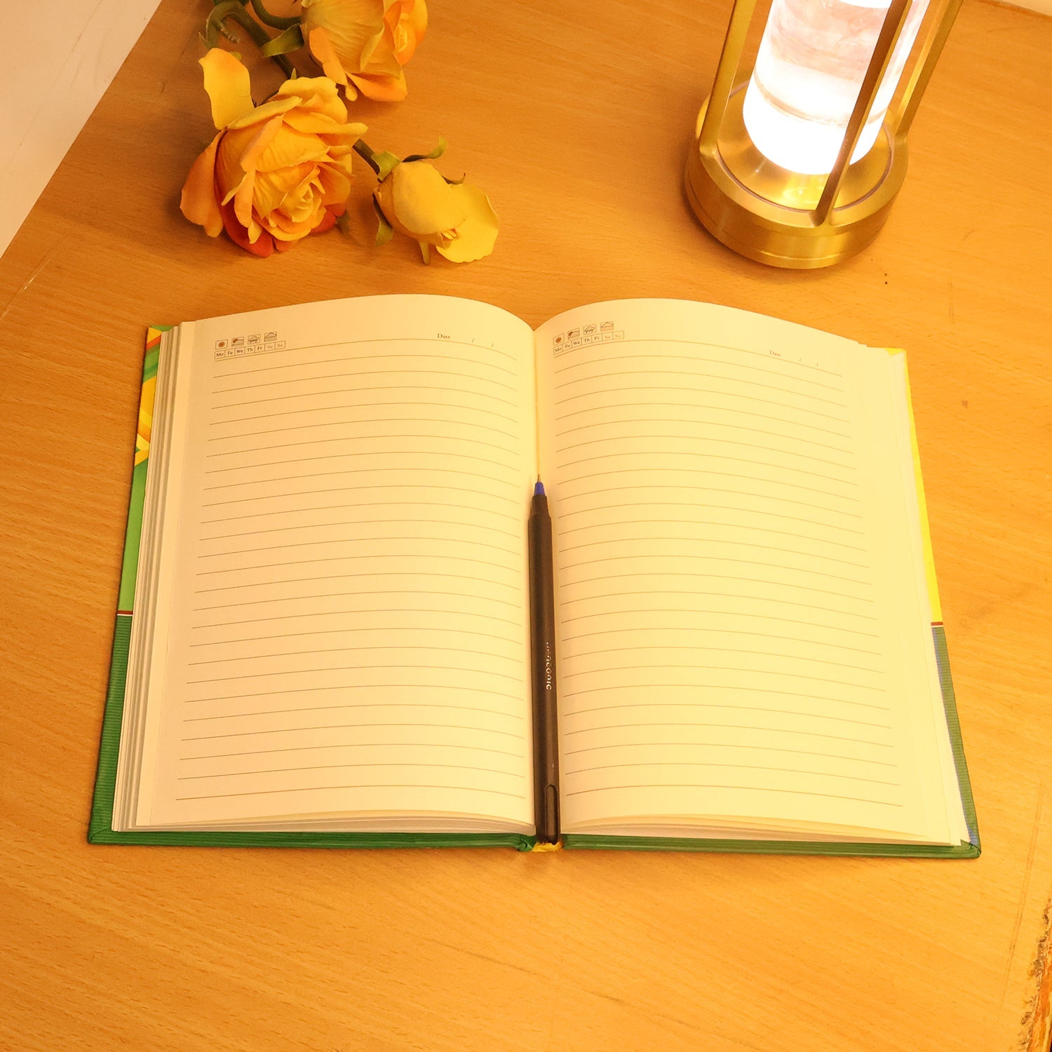 Hardcover Date Planner Notebook with Ruled Pages Hardcover Date Planner Notebook with Ruled Pages